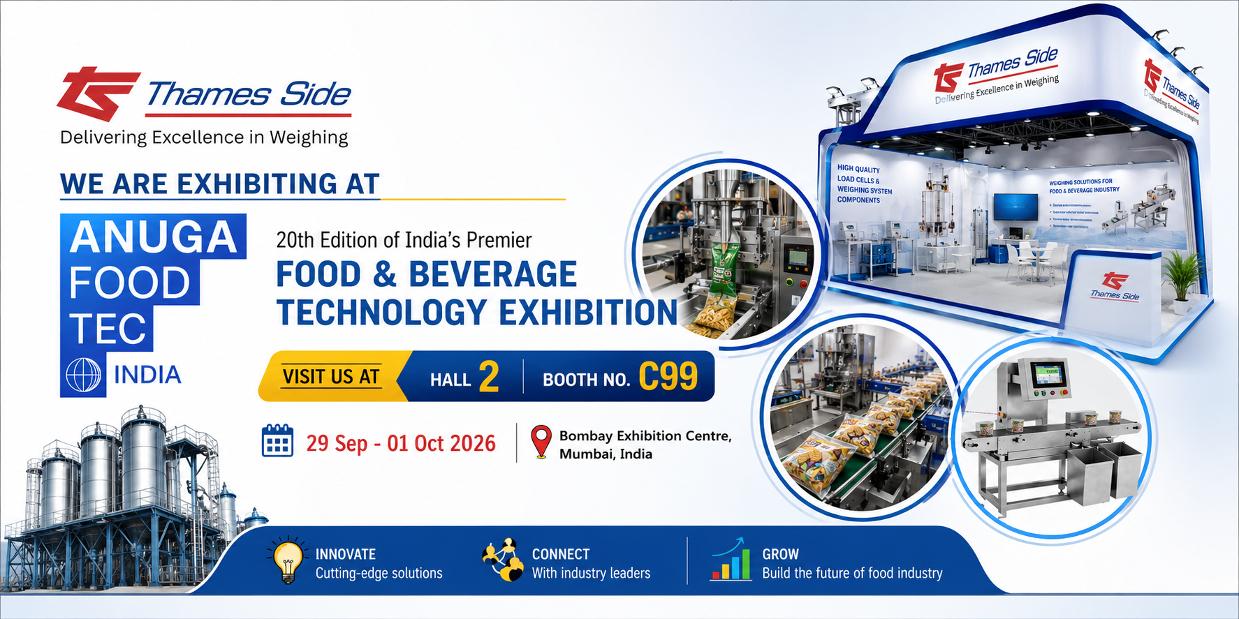 Thames Side Sensors India to Showcase Advanced Weighing Solutions at Anuga FoodTec India 2026
